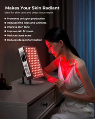 FliKEZE red light panel timer display helps plan short, focused treatment sessions