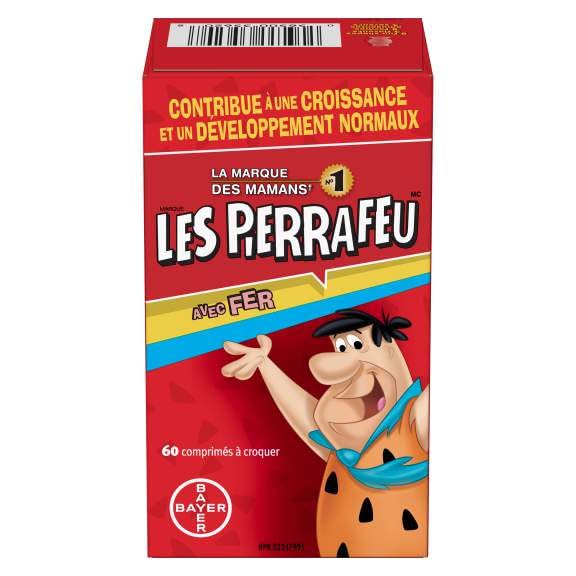 Flintstones Plus Iron chewable tablets shown for convenient daily use.