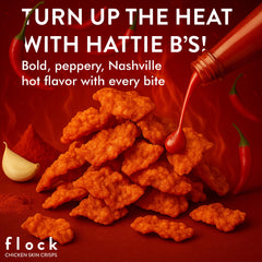 Flock Nashville Hot bag angle displaying a perfect single-serve portion.