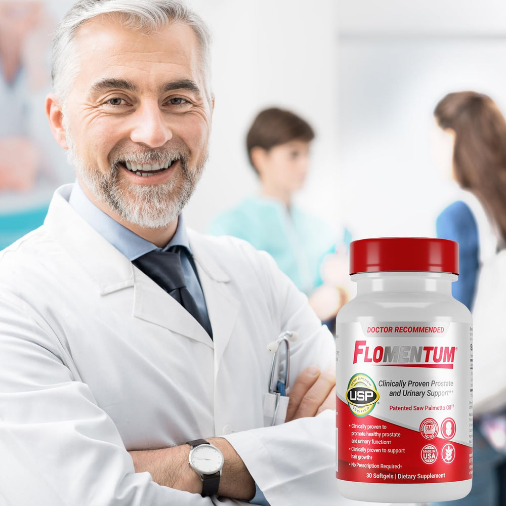Flomentum daily dosing image illustrating 30-count supply for consistent use.