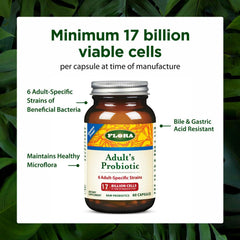 Flora Adults Probiotic daily use pictured as part of a routine for gut comfort.