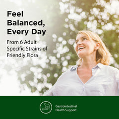 Flora Adults Probiotic refrigerated storage highlighting potency and freshness.