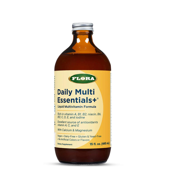 Flora Daily Multi Essentials+ bottle for easy daily wellness support