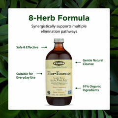 Flora Flor-Essence bottle dosage measuring shows easy 2 oz measure.