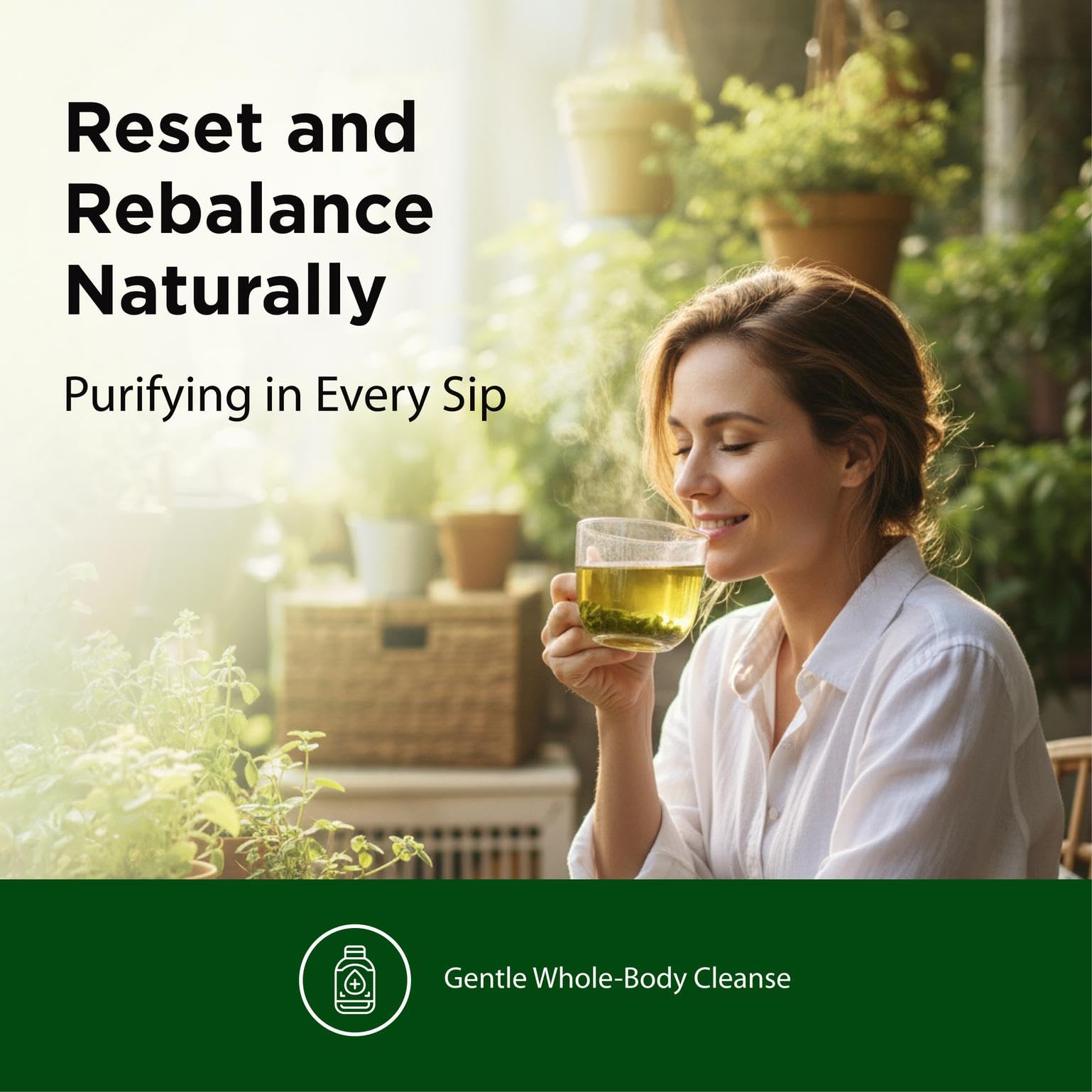 Flora Flor-Essence dilution cup demonstrates simple preparation for a soothing sip.
