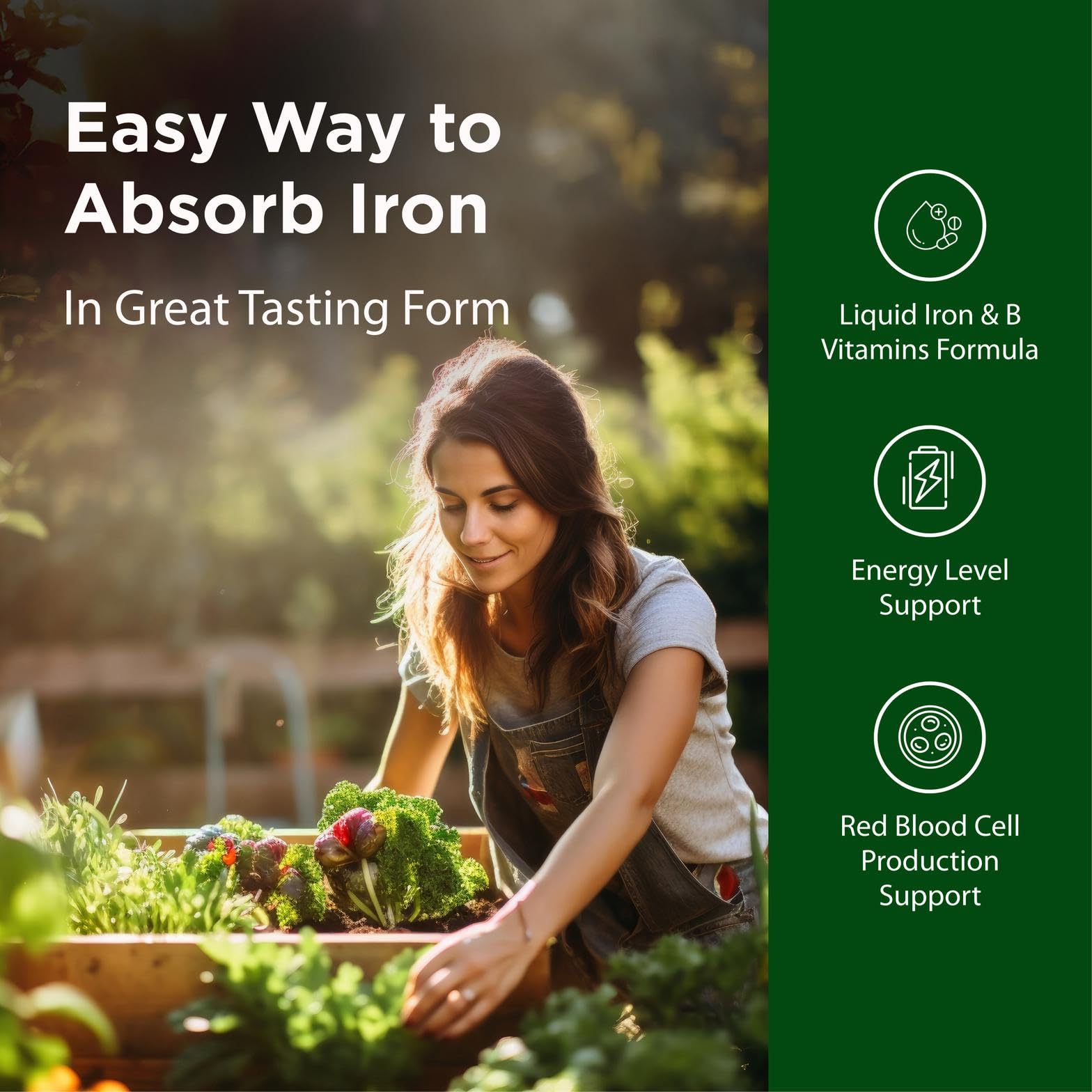 Measuring spoon with Flora Iron ready for daily serving