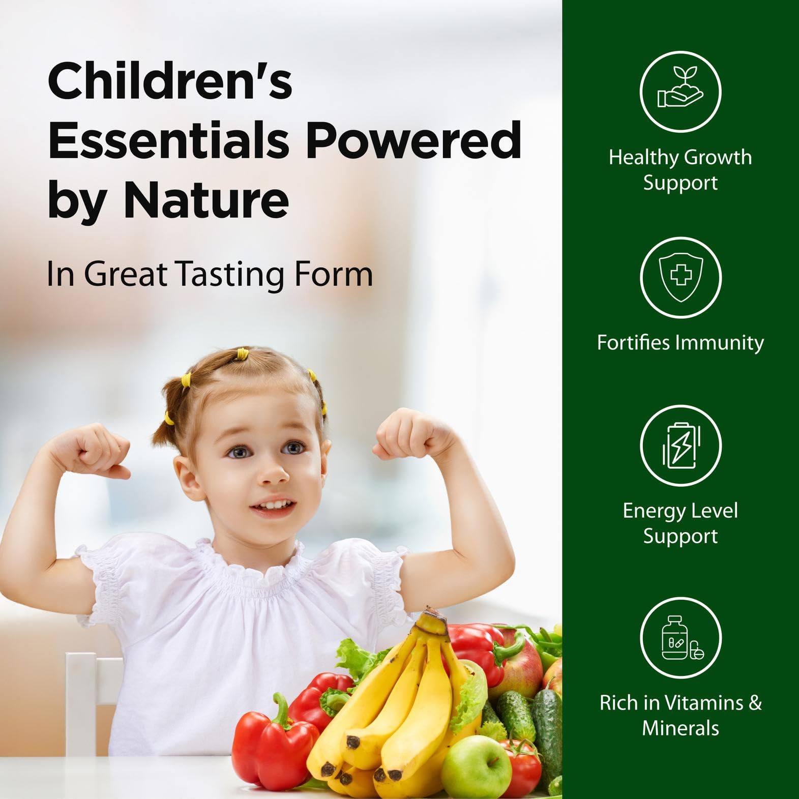 Flora Kids Multi Essentials Plus liquid texture highlights fruity base for kids