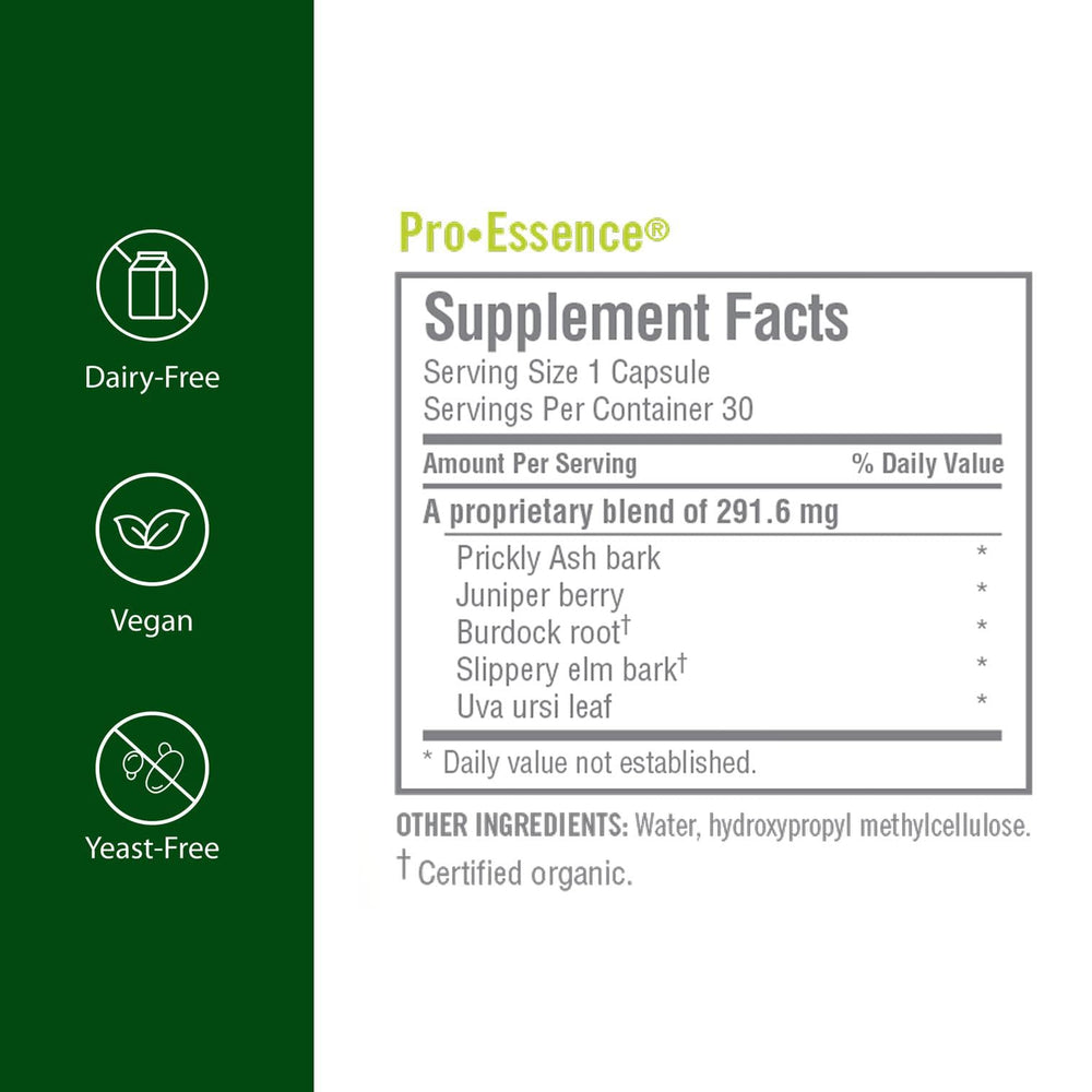 Flora Pro-Essence capsules pack supports urinary health.