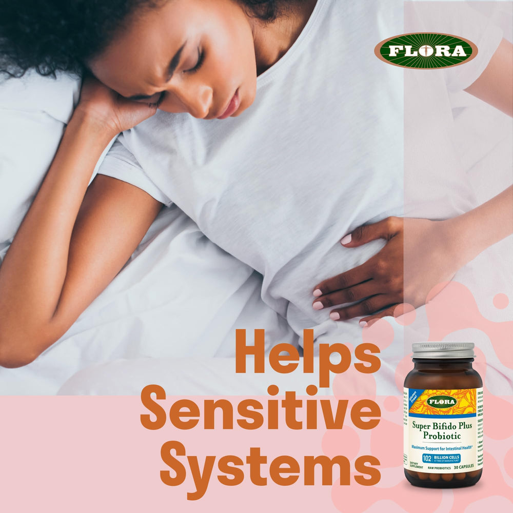 Flora Super Bifido Plus wellness scene supporting digestion-friendly routine.