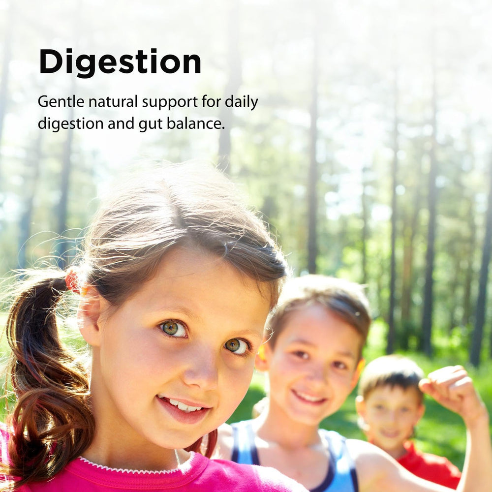 Dosing guide for Flora Udo's Choice Children's Probiotic for ages 5-15.