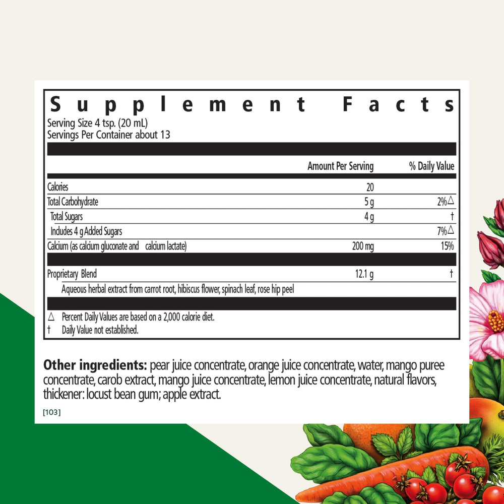 Floradix calcium dosing scene for easy daily use.