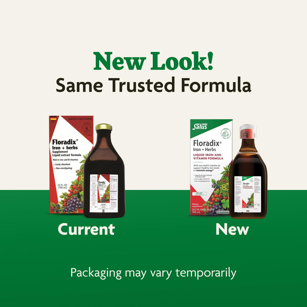 Floradix daily-use visual suggests simple integration into wellness routine