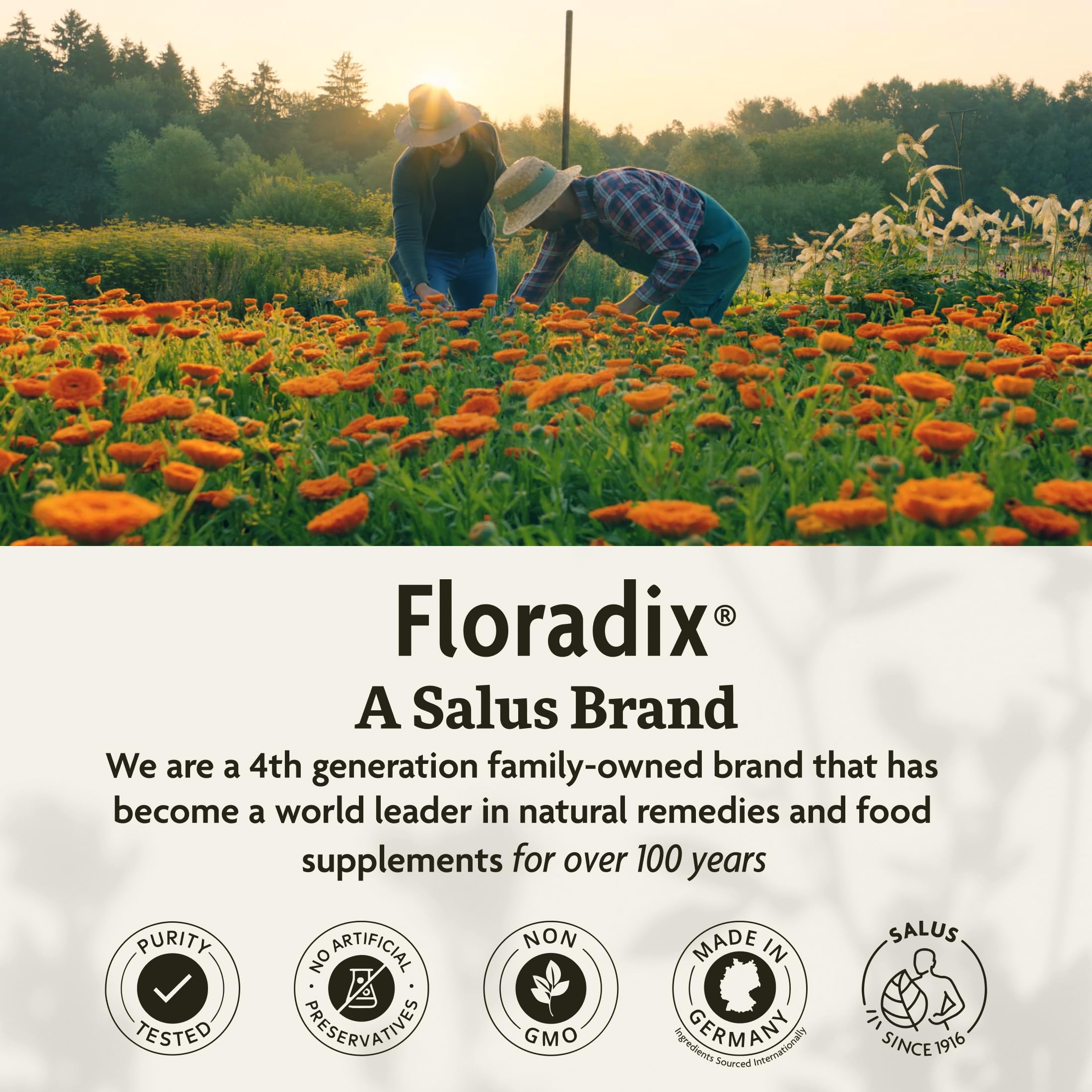 Floradix Floravital on a clean kitchen counter for easy routine use