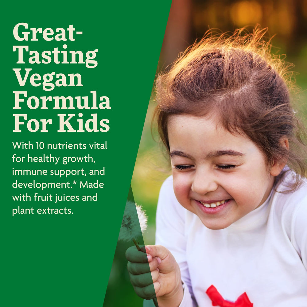 Fruit juice concentrates and plant extracts add flavor for kids.
