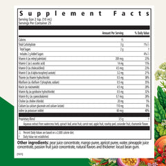 Close-up of the Kinder Love label showing key vitamins.
