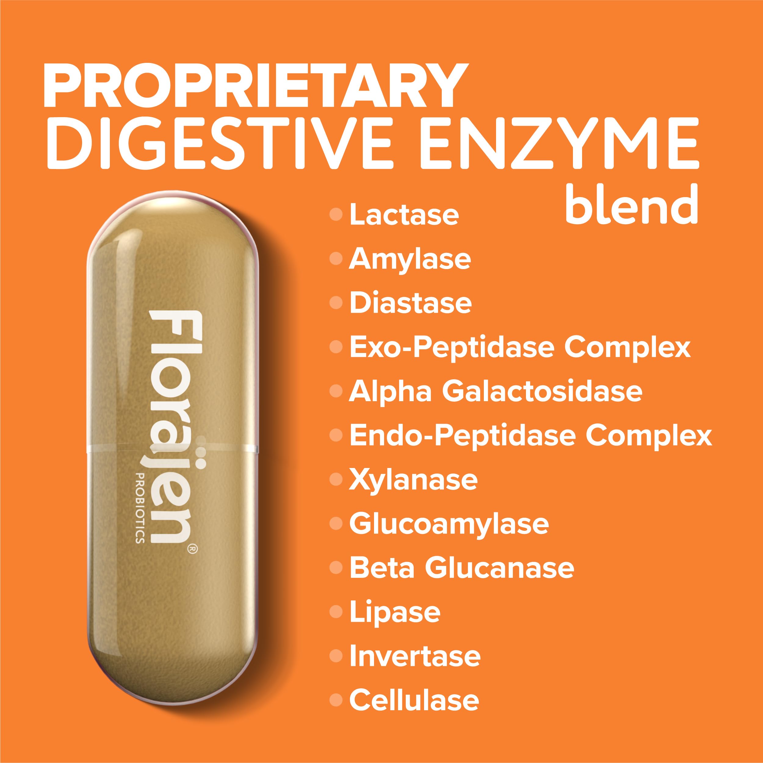 Healthy meal scene with Florajen Digestive Enzymes for better digestion after eating.