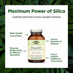 FloraSil ingredients panel featuring calcium, potassium, magnesium and other minerals.