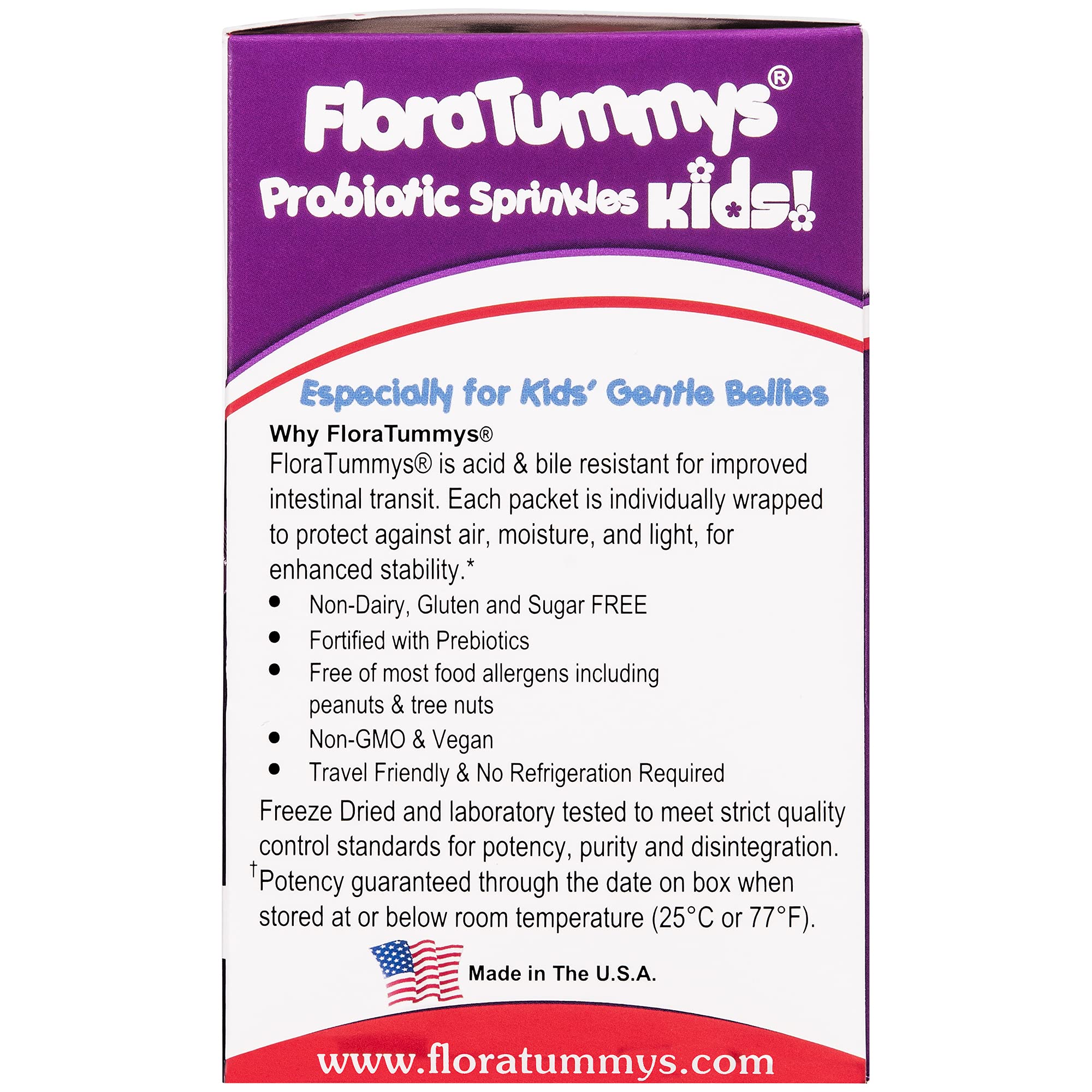 FloraTummys Kids dairy-free and gluten-free option for sensitive tummies