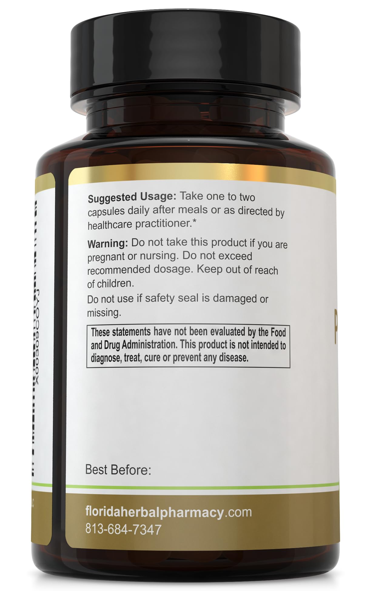 Close-up of Purslane capsules from Florida Herbal Pharmacy for daily wellness.