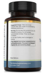 Close-up of Thunder God Vine capsules showing 500 mg extract