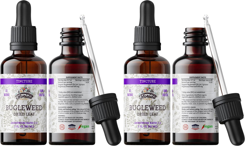 Florida Herbs Bugleweed Tincture bottle amber, ideal for daily herbal use.