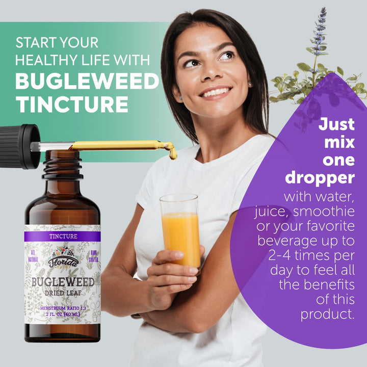 Florida Herbs Bugleweed Tincture packaging box demonstrates two-bottle value.