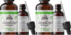 Florida Herbs Dandelion Root Tincture bottle shows organic extract for daily wellness.