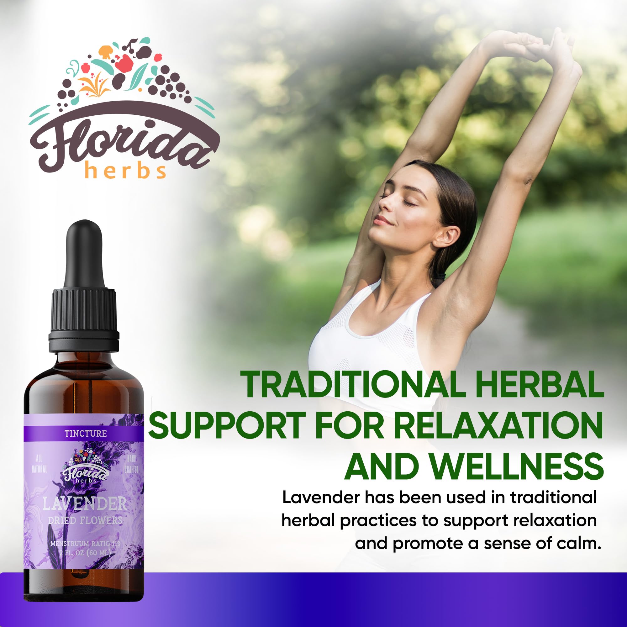 Florida Herbs lavender dried flowers, natural fragrance highlight