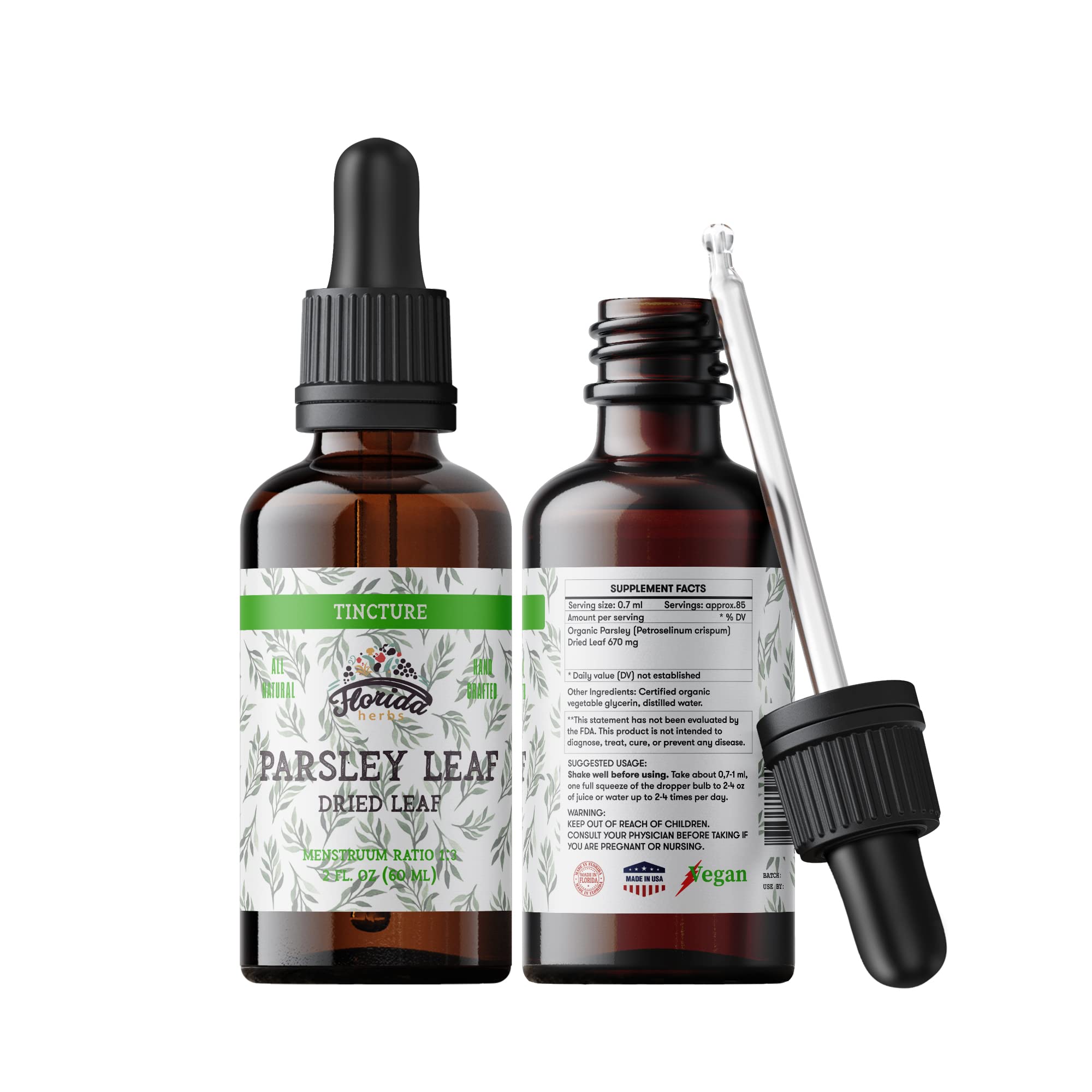 Florida Herbs organic certifications stamp image indicates certified organic sourcing.