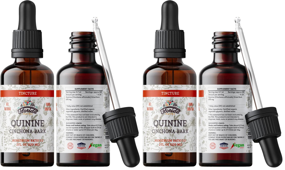 Florida Herbs Quinine tincture bottle for easy dosing in herbal routines.