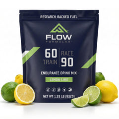 Flow Formulas Lemon Lime Endurance Drink Mix tub front for hydration