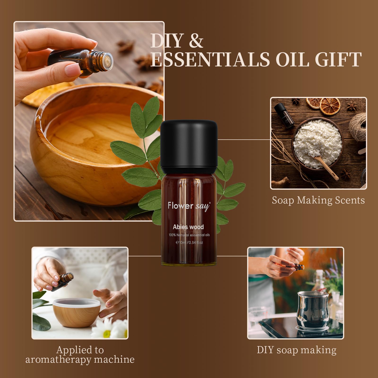 FLOWERSAY balsam fir essential oil ideal for DIY skincare and hair care
