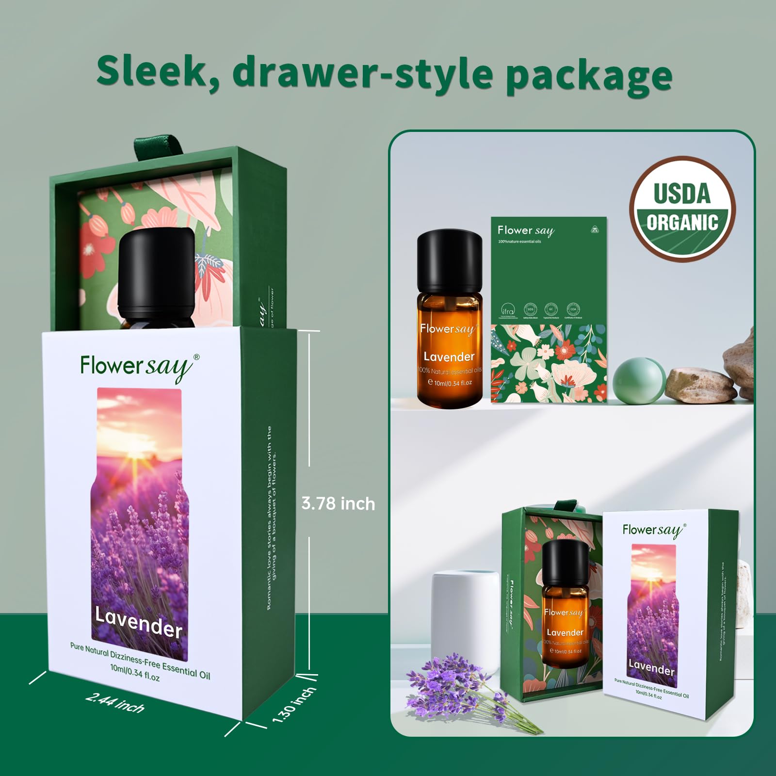FLOWERSAY Lavender Oil ideal for candle making with soft floral fragrance.