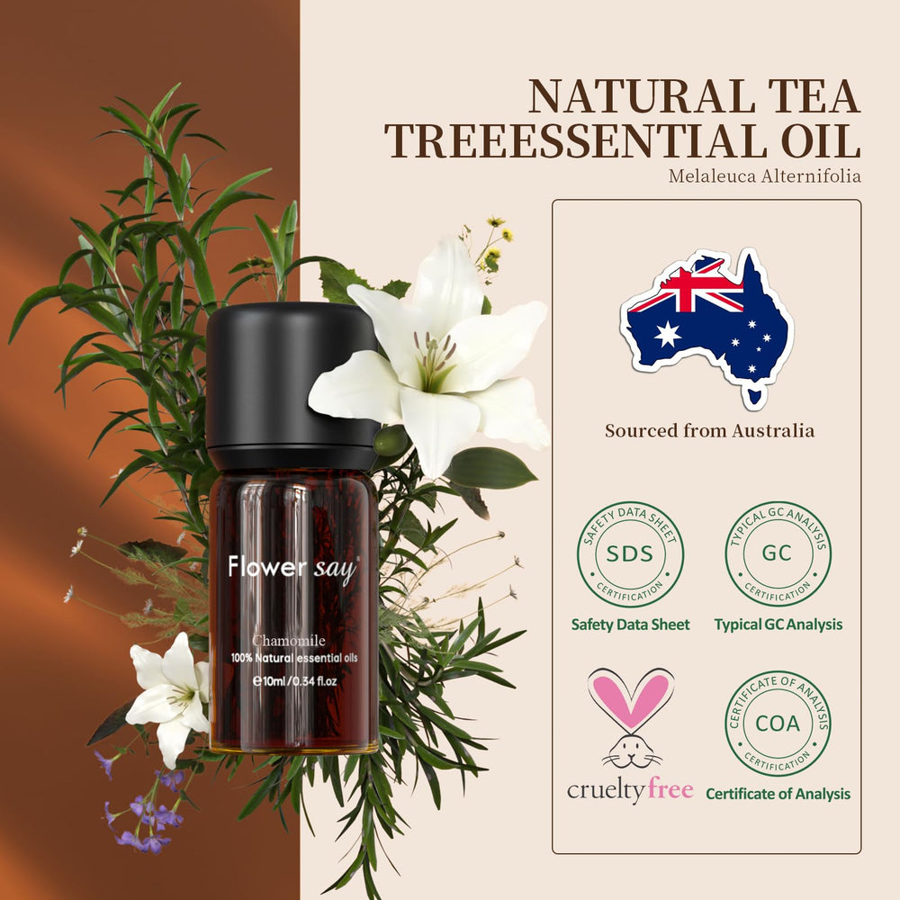 FLOWERSAY Chamomile oil dropper enabling accurate skincare blends.