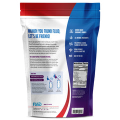 Fluid Performance glass serving blueberry pomegranate energizes during training
