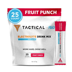 Fluid Tactical fruit punch packet ready to mix for quick on-the-go hydration
