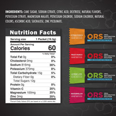 Fluid Tactical ORS bottle close up label highlights electrolyte formula for fast rehydration
