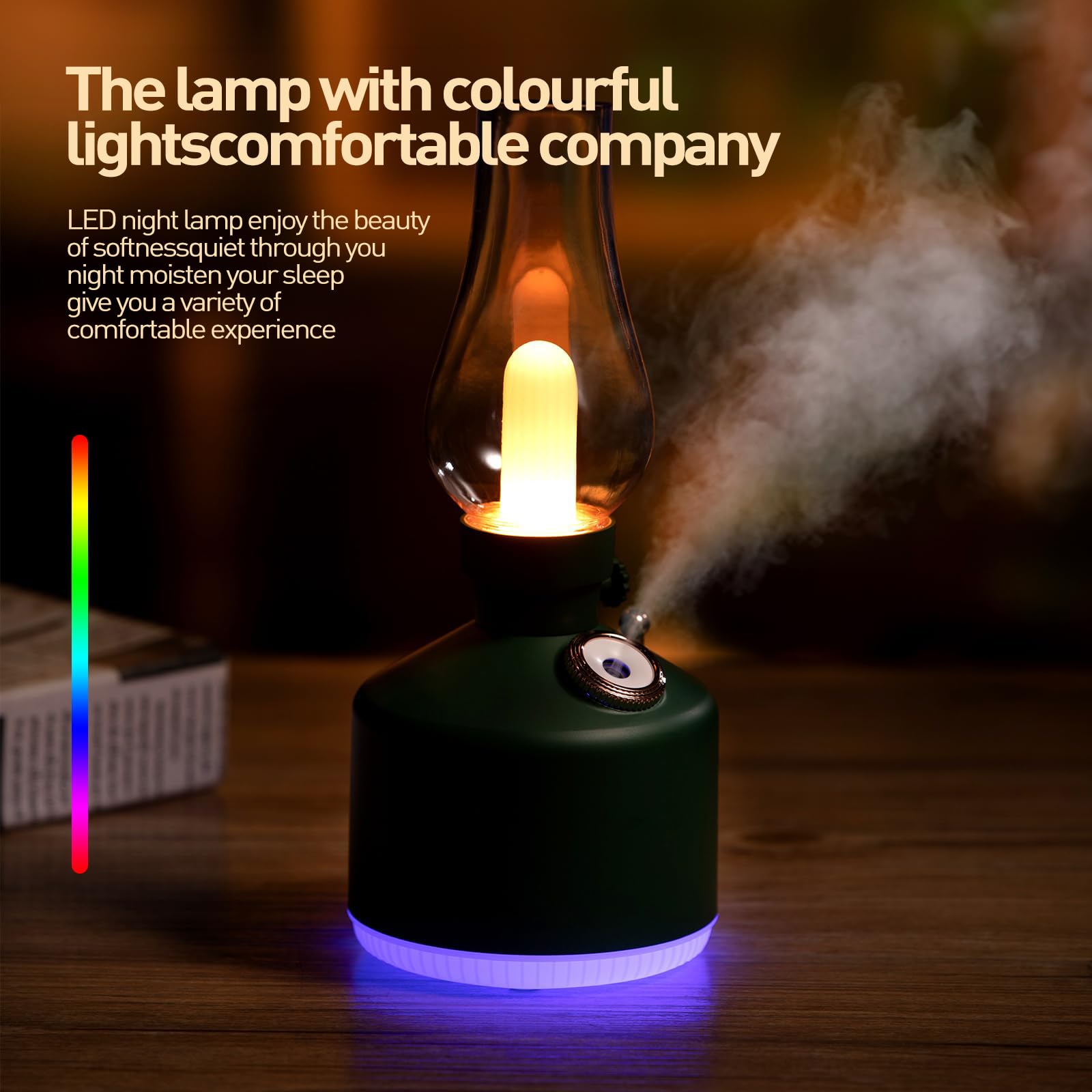 Flying APSARAS diffuser touch flame close-up for mood lighting and aroma diffusion.
