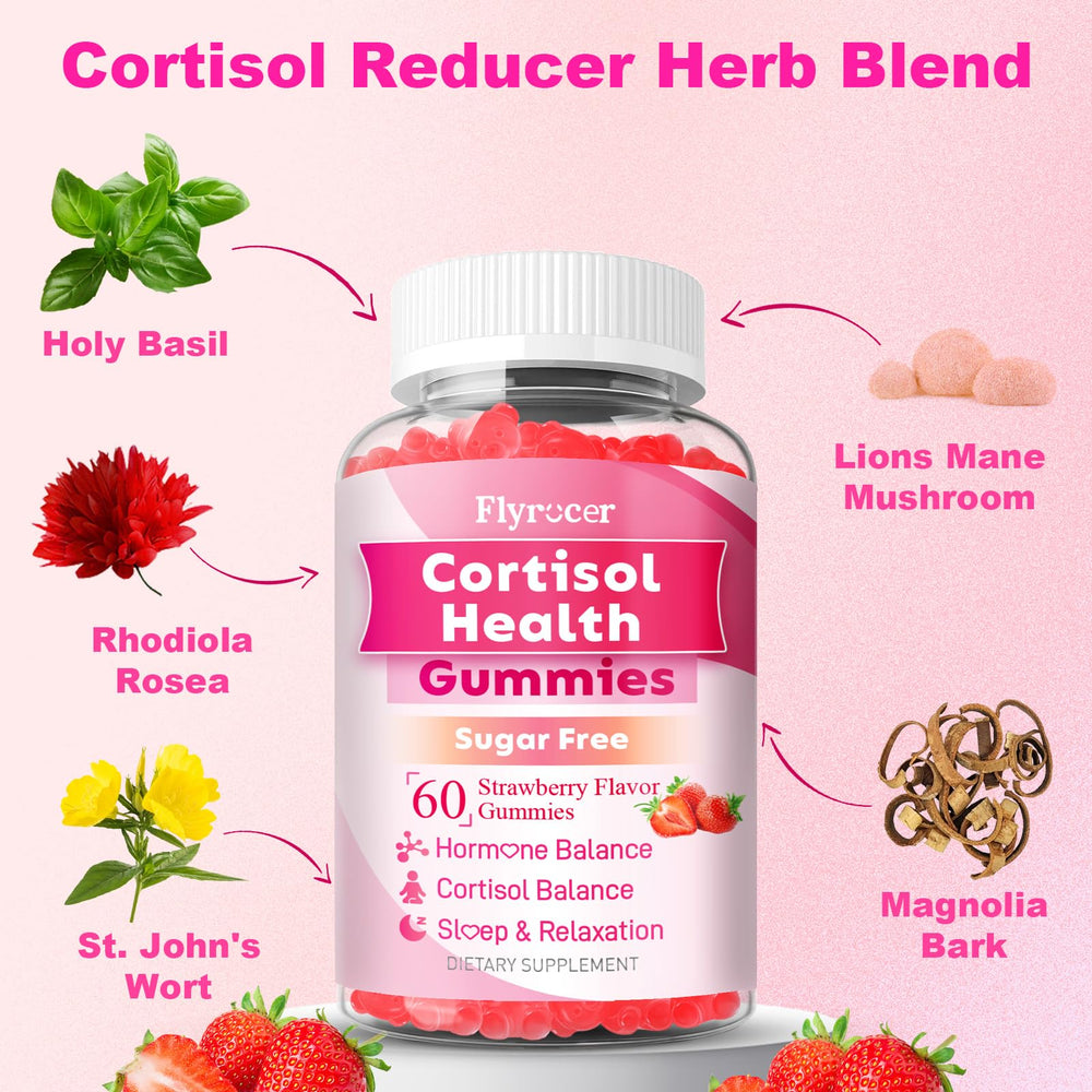 Flyrocer chamomile-magnolia-bark gummies close-up for evening relaxation.