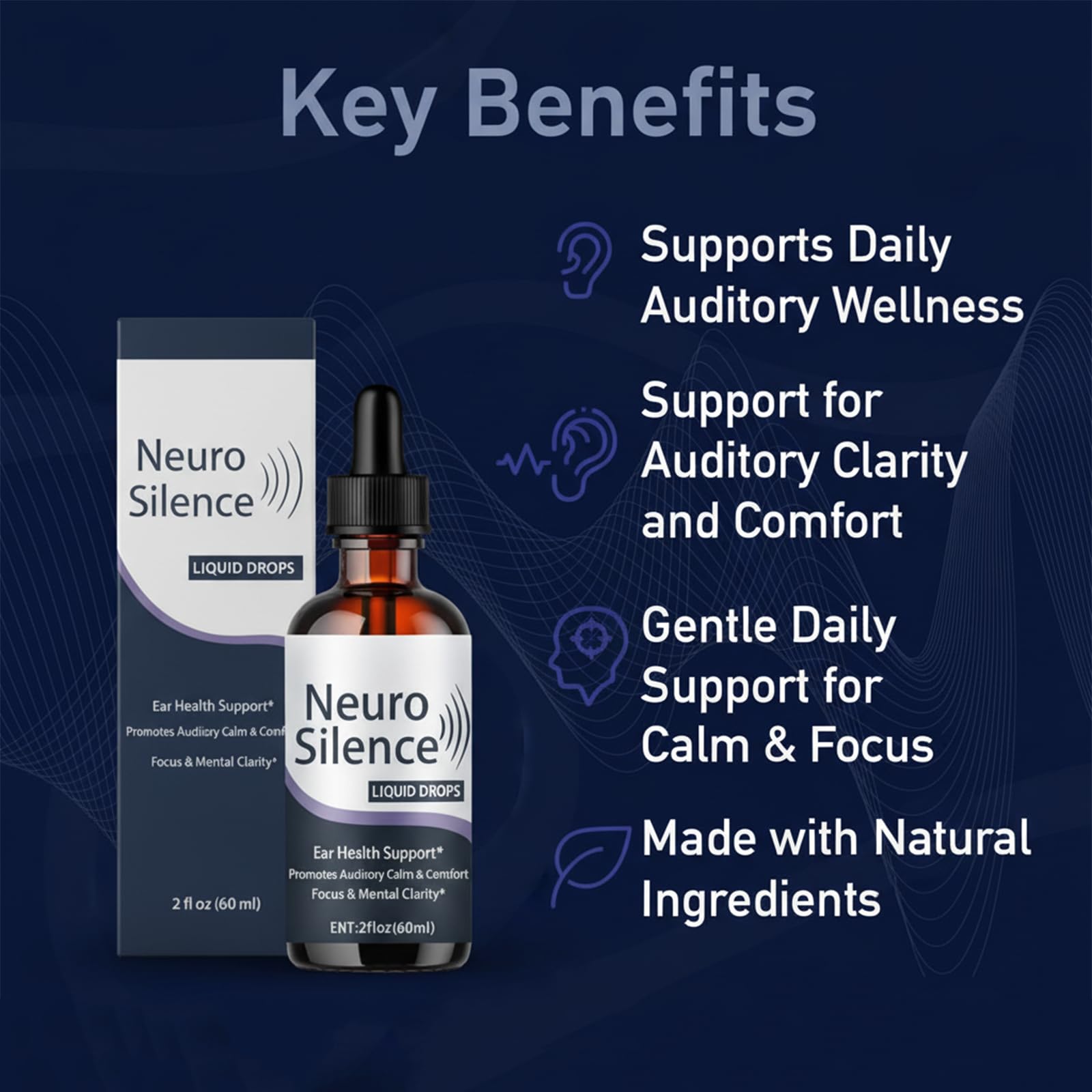 FMRFMR Neuro Silence dropper in use for precise, fast-absorbing application.