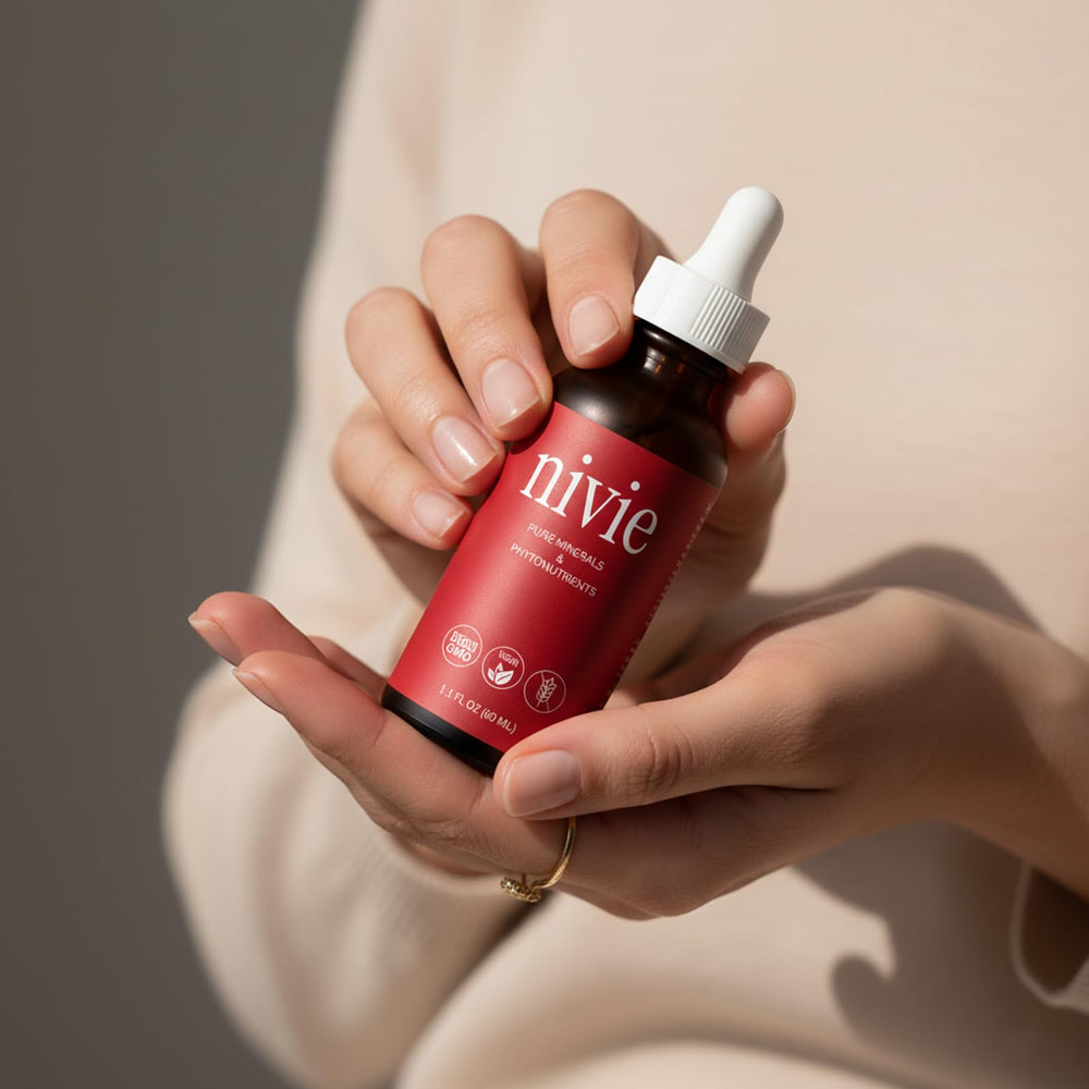 FMRFMR nivie Organics Thyroidsupplement Drops hero shot on surface