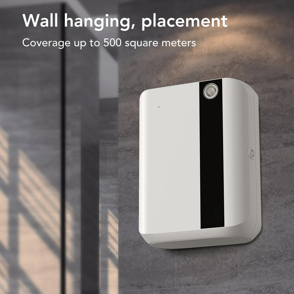Fockety Scent Air Machine 500ml capacity display highlights long-lasting fragrance options.