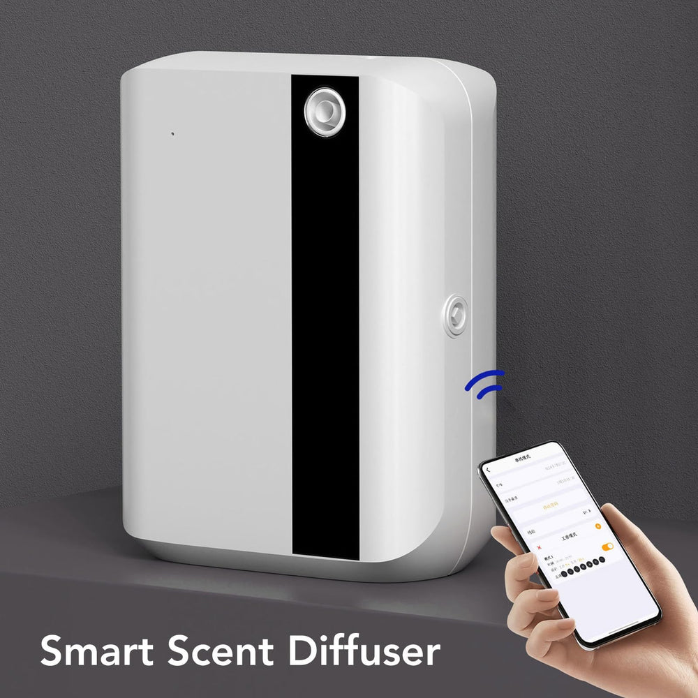 Fockety Scent Air Machine control panel enables easy automatic diffusion settings.