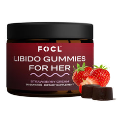 FOCL female libido bottle front showing premium wellness packaging for daily vitality.