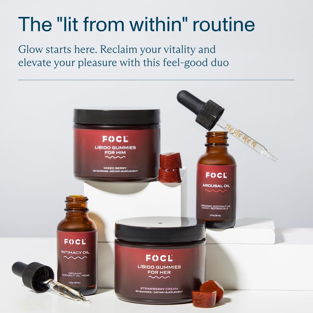 FOCL gummies displayed on a shelf suggesting an approachable lifestyle routine.