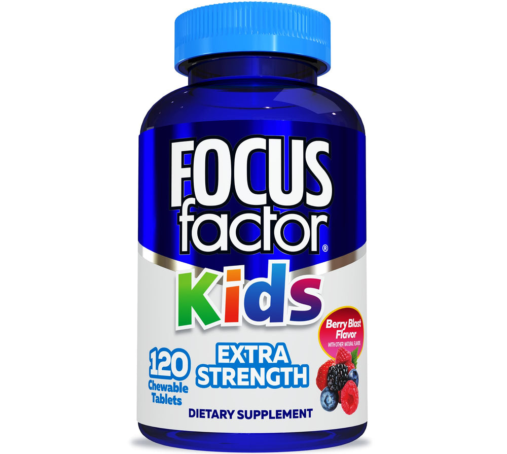 Focus Factor Kids berry bottle ready for daily brain support