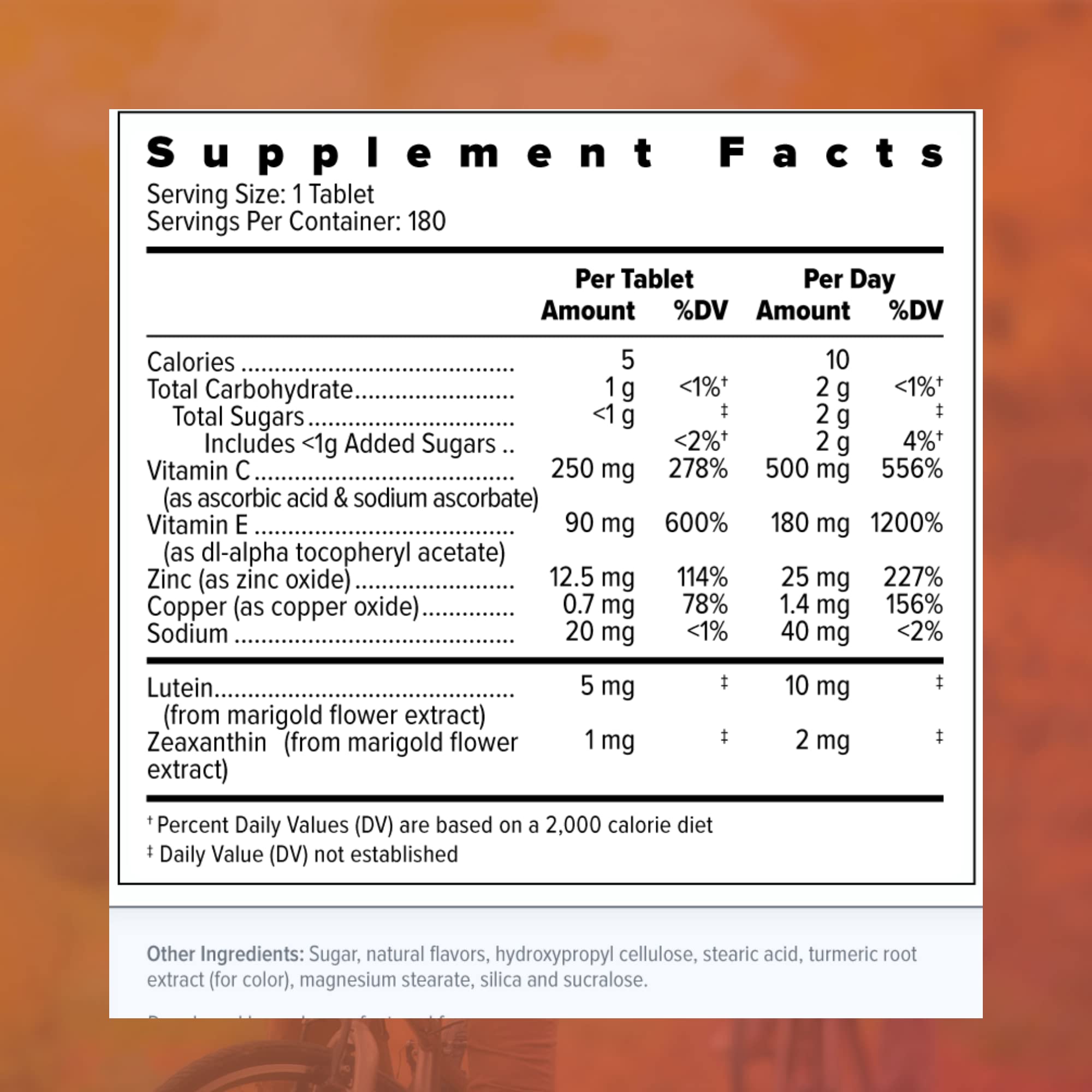 Focus Vision Select AREDS2 chewable box front displaying supplement packaging and citrus flavor