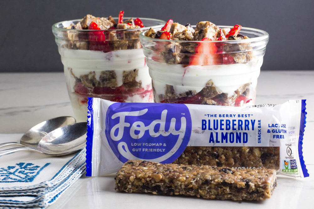 Fody Low FODMAP certified label on packaging.