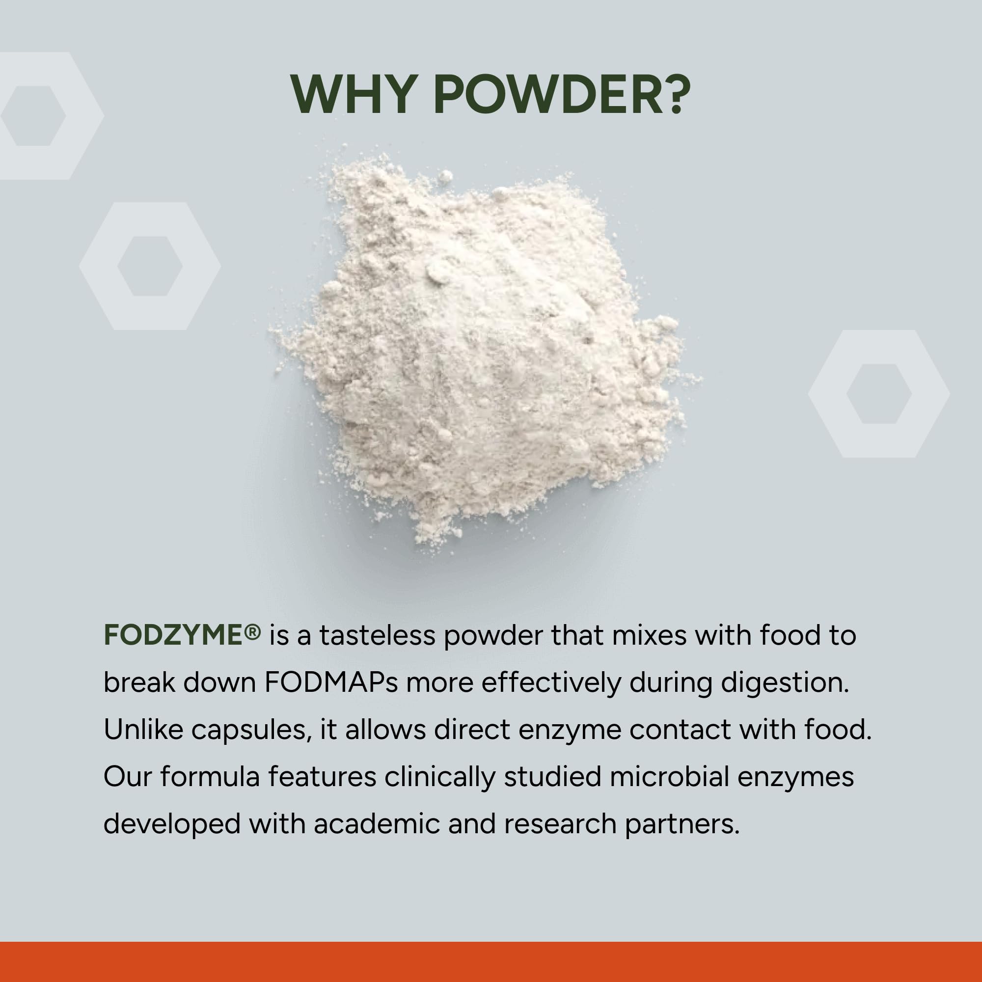 FODZYME lactase enzyme action supports lactose-tolerant eating experiences.