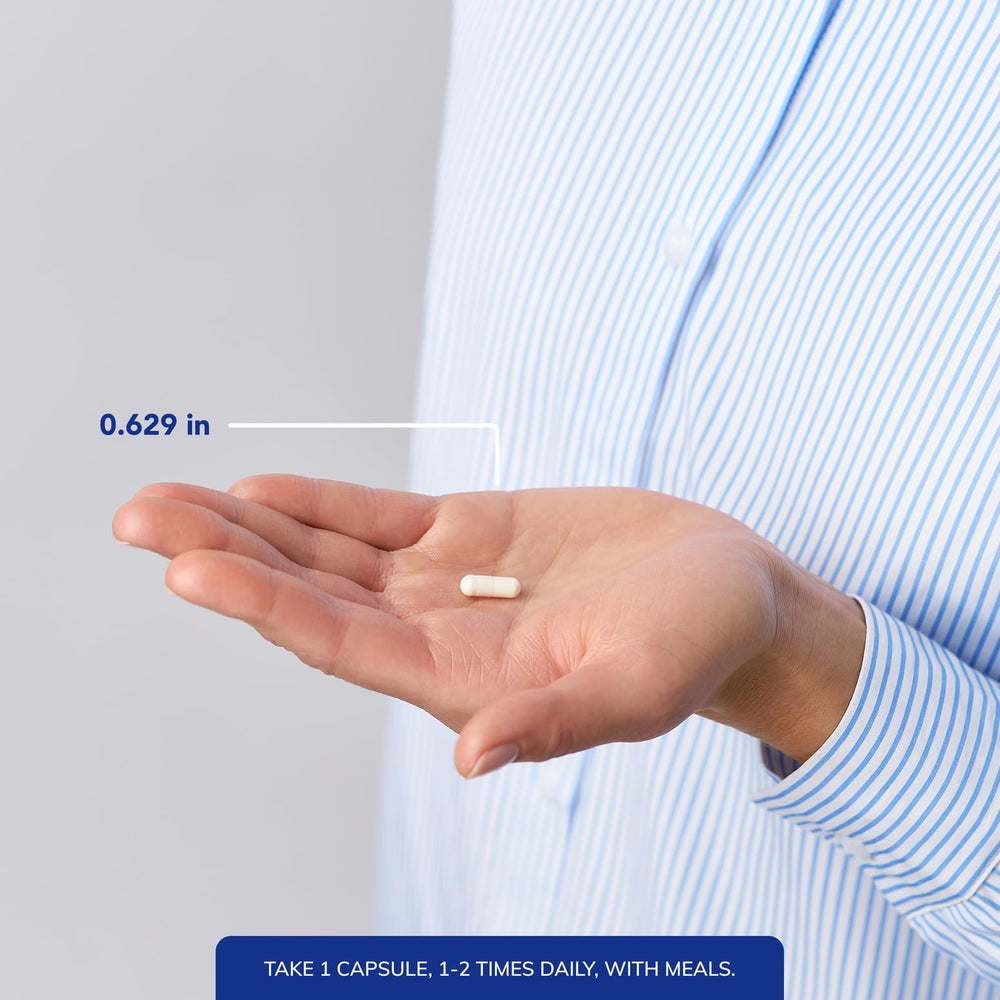 Folate 400 Metafolin L-5-MTHF capsules closeup for high bioavailability.